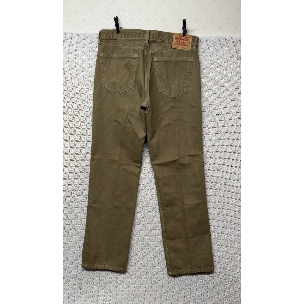 Levis 505 Jeans Mens Size 32X30 Beige Denim Straight Fit Coupe Droit  100%Cotton